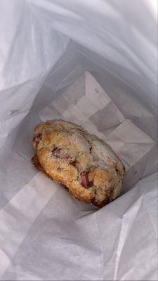 strawberry rhubarb scone