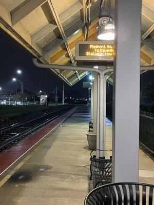 On the platform