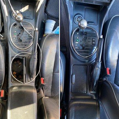 Lexus IS300 Royal Interior Detail before and after