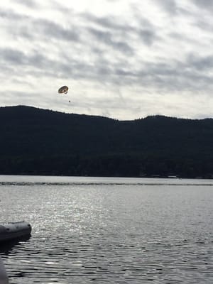 People parasailing