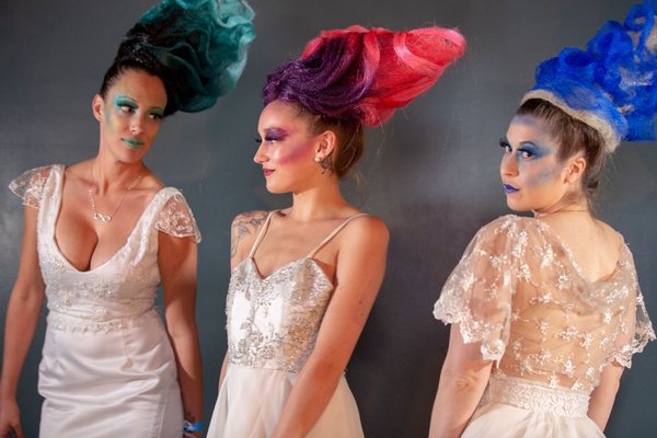 Avant-garde hairstyles by Alpha Blade Salon, featured at the OVATION art show of November 2018.