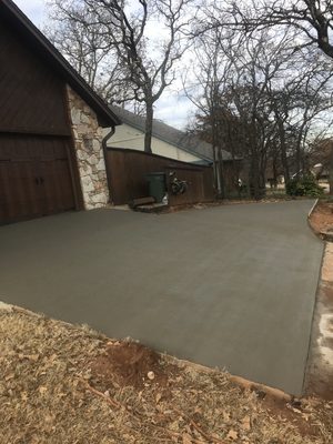 Concrete driveway