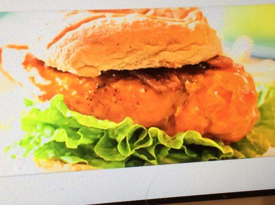 Buffalo chicken breast on bun or Po-boy