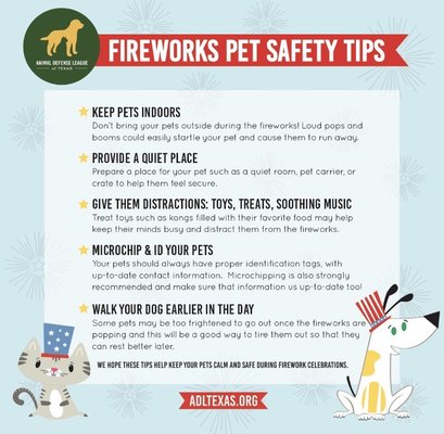 Seaside, always has at least a week, of crazy fireworks:  please protect your pets!