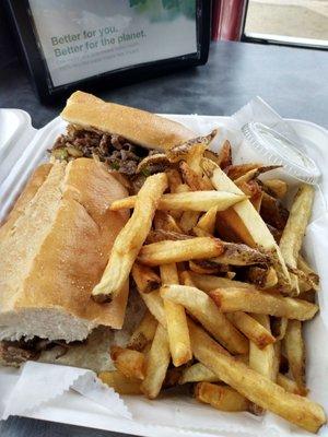 Wednesday special: cheese steak, fries and fountain drink