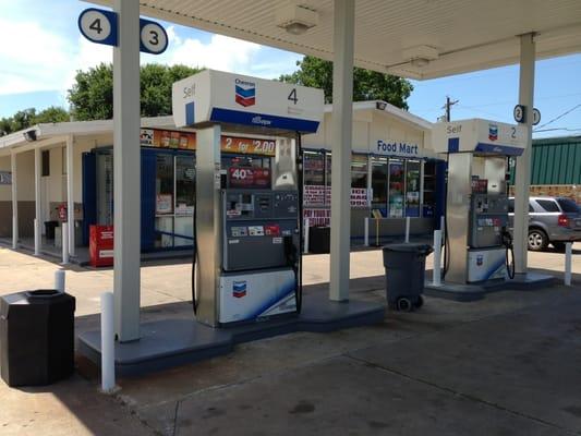 Their restroom, inside and gas pumps are really clean.