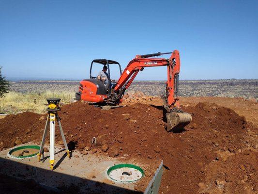 Septic system install for Camp Fire rebuild