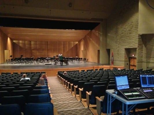 Set up for band concert.