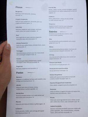 Here's the most updated version of the menu. There are a few new/different items. It's a wonderful slightly upscale place.