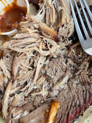 Double Trouble - pulled pork/brisket