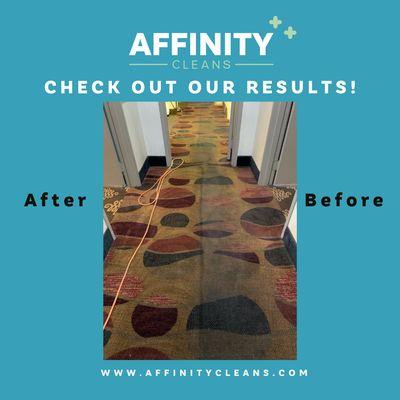 High traffic carpet lanes are a breeze when you have Affinity Cleans tackle the job!