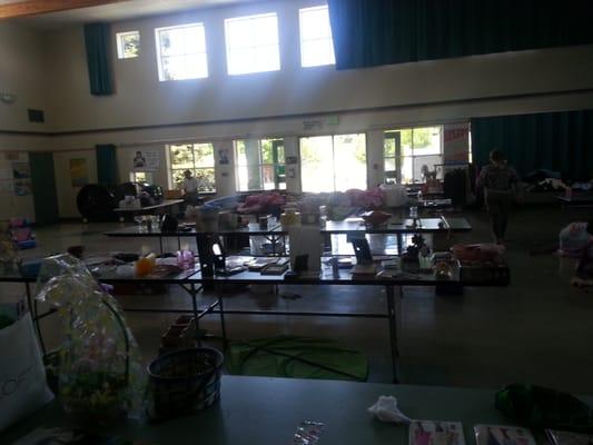 auditorium where rummage sale takes place