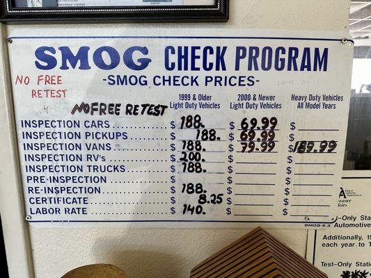 Prices as of April 2024