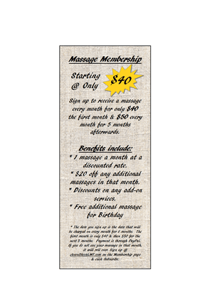 Massage Membership