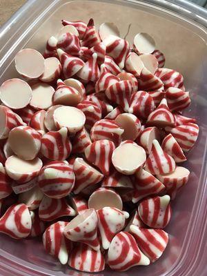 Candy Cane Kisses. Target has a 30oz bag for $12.99