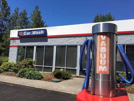 75 cents for self-serve vacuum  $7.50 $6.50 $5.50  For different levels of exterior wash