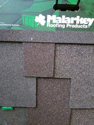 Malarkey shingles are made with 60% recycled rubber tires creating better granule adhesion and keeping old tires out of landfills.