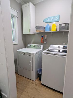 Cleaned and organized laundry room