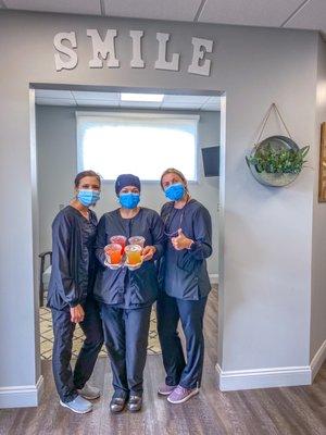 Tea drops at Northwest Dental Excellence!