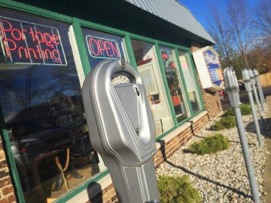 You don't have to put money in these parking meters; they are decorative!