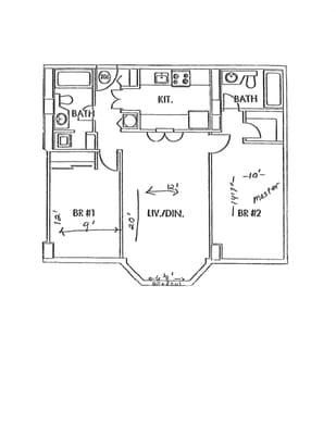 A standard 2 bedroom layout, other layouts may be available.