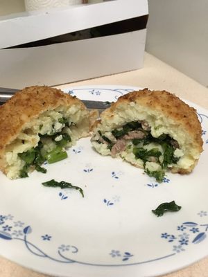 Rice Ball with Broccoli Rabe & Sausage