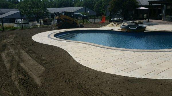 Pool patio w/ soft curves