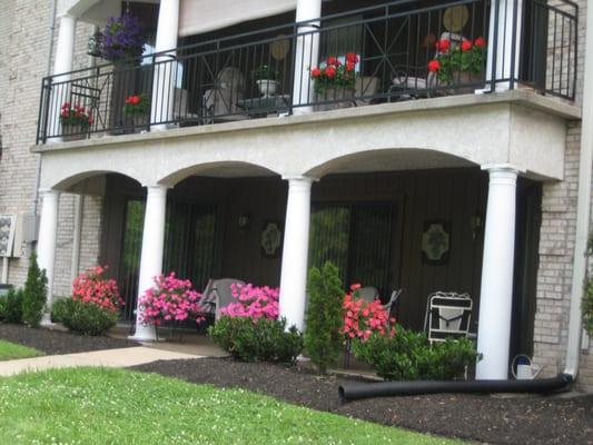 Large covered patios