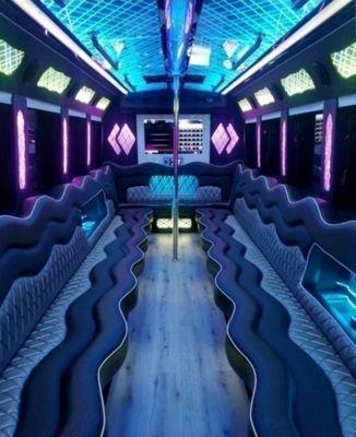 30 Passenger Party Bus Interior