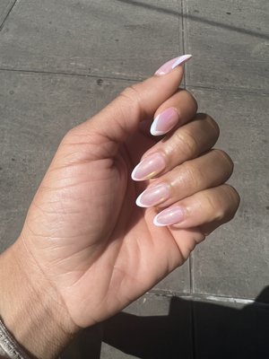 French chrome acrylic nails