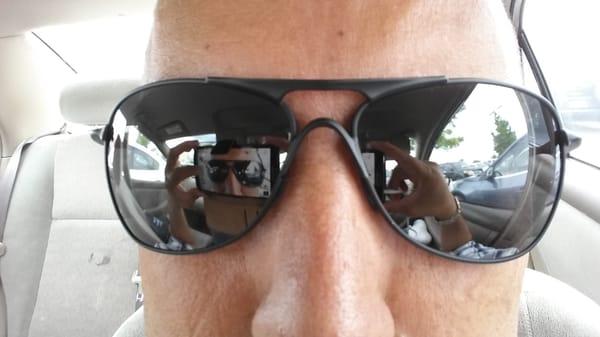 Oakley Crosshair. I feel like such a bad ass in these. Lol.