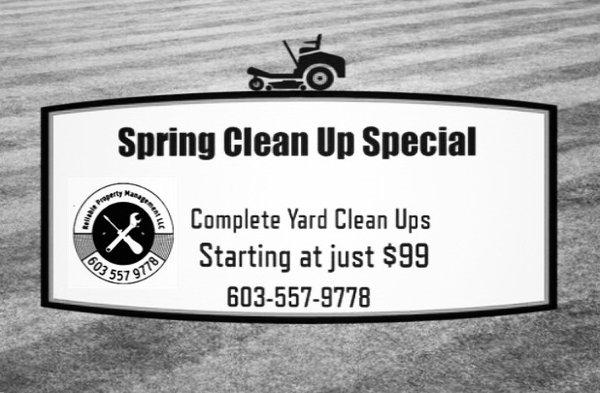 Spring Clean Up Special!!!