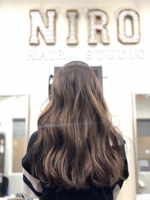 Balayage hair color at Niró hair studio