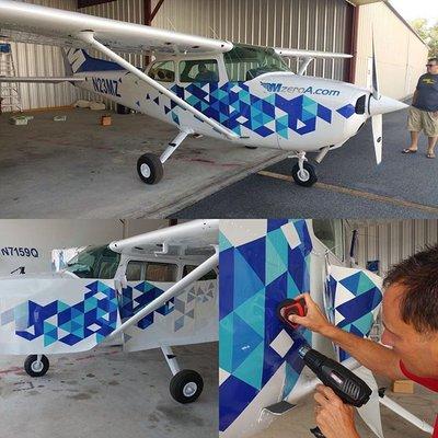 Yep we wrap airplanes too. Boats and planes!