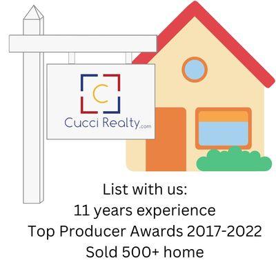 List your home with Cucci Realty. 11 years Experience. 500+ closings