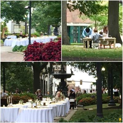 Another reason we LOVE our downtown location...nothing like a wedding in the park on a Saturday afternoon!!