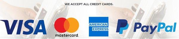 WE ACCEPT ALL CREDIT CARDS