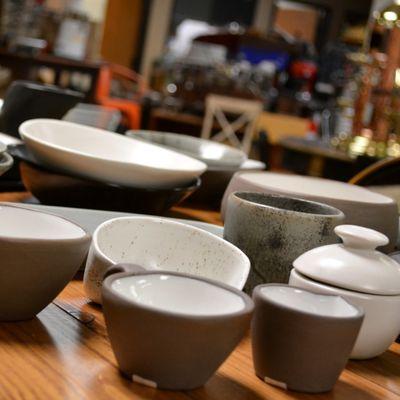 Browsing our collection of hand-made artisan tableware and restaurant products.