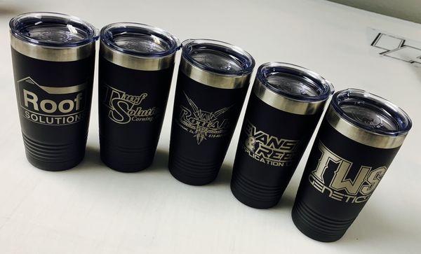 Engraved tumblers