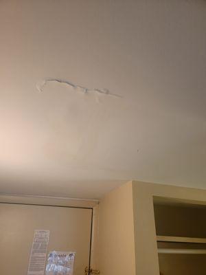 Water damage on the ceiling