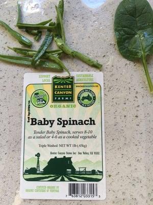 Left upper corner shows different than baby spinach.