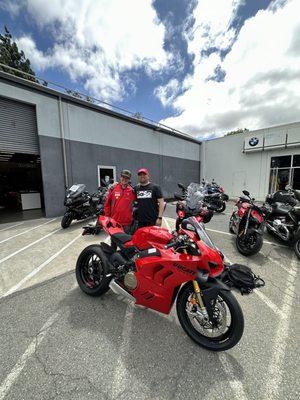 Ben and my new 2023 Ducati Panegali V4S