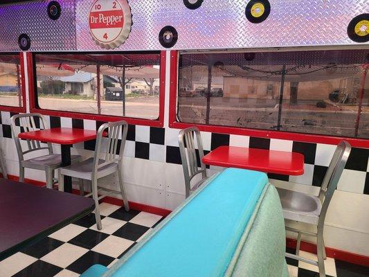 Inside Diner car