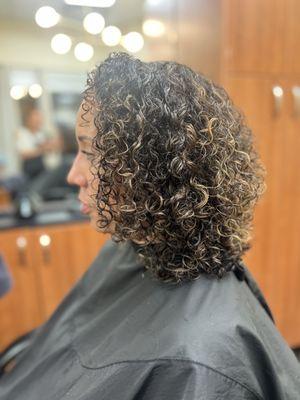 Curly haircut and style