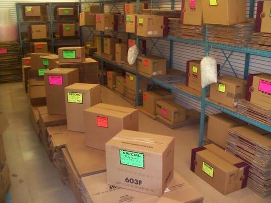 1000s of Boxes in stock for moving, shipping, and we have over 20,000 square feet of warehouse space with wholesale packaging