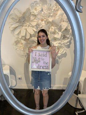 The "I said yes to the dress" photo booth