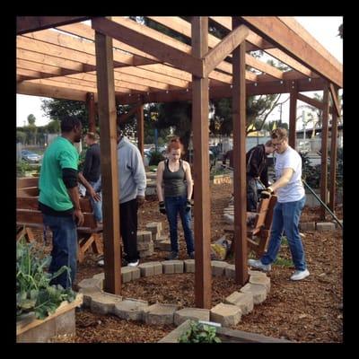 New planters for the Community Garden