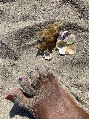 Happy toes in warm sand