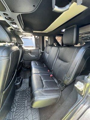 Rear jeep wrangler seats