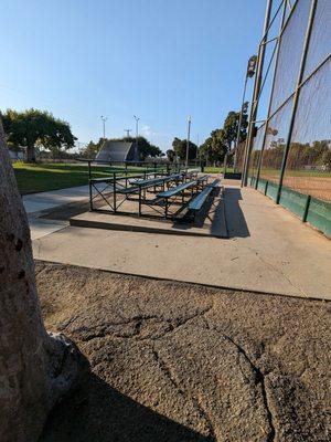 Bleachers by the softball field